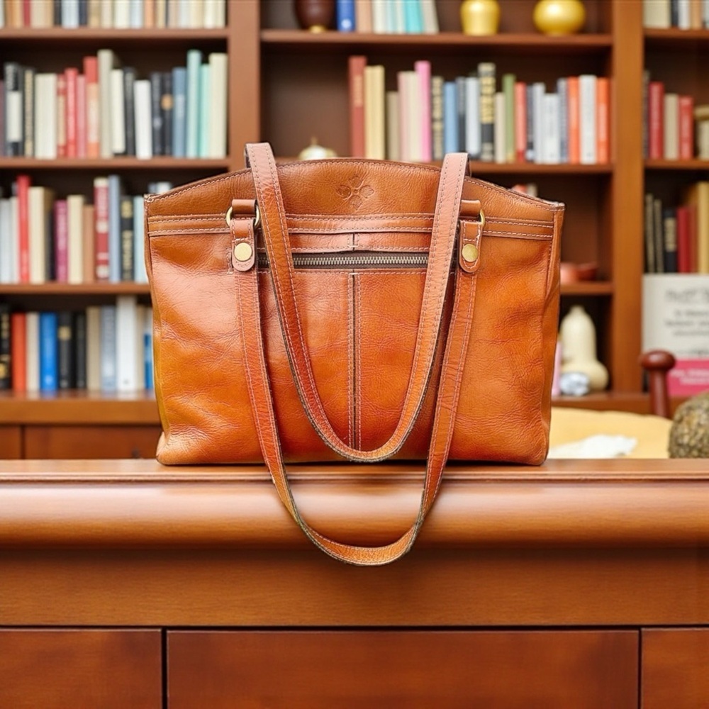 Patricia Nash Rich Brown Leather Shoulder Bag